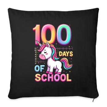100th Day Of School 100 Day Of School Kids - Sofa pillowcase 17,3'' x 17,3'' (45 x 45 cm) - black - Front
