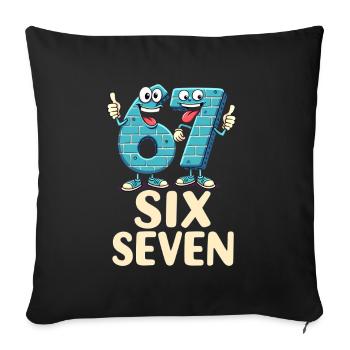 US Flag 67 Memes Six Seven - Sofa pillowcase 17,3'' x 17,3'' (45 x 45 cm) - black - Front