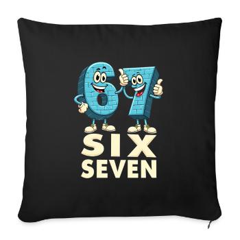 US Flag 67 Memes Six Seven - Sofa pillowcase 17,3'' x 17,3'' (45 x 45 cm) - black - Front