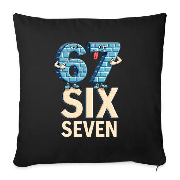 US Flag 67 Memes Six Seven - Sofa pillowcase 17,3'' x 17,3'' (45 x 45 cm) - black - Front