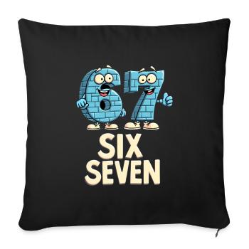 US Flag 67 Memes Six Seven - Housse de coussin décorative 45 x 45 cm - noir - Devant
