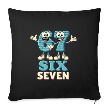 US Flag 67 Memes Six Seven - Housse de coussin décorative 45 x 45 cm - noir - Devant