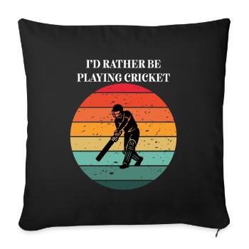 Cricket in the Retro Sun - Sofa pillowcase 17,3'' x 17,3'' (45 x 45 cm) - black - Front