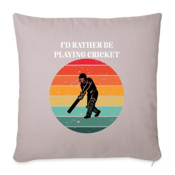 Le cricket sous le soleil rétro - Housse de coussin décorative 45 x 45 cm - taupe clair - Devant