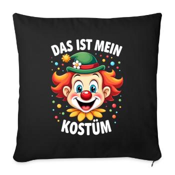 Carnival Clown Costume Carnival Carnival - Sofa pillowcase 17,3'' x 17,3'' (45 x 45 cm) - black - Front
