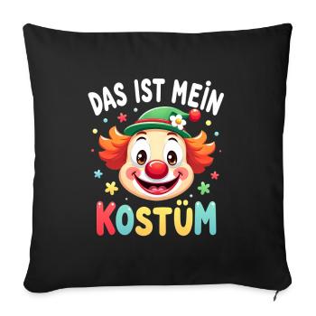Déguisement de clown de carnaval Carnaval Carnaval - Housse de coussin décorative 45 x 45 cm - noir - Devant