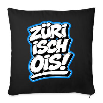 Zueri isch ois Graffiti - Sofakissenbezug 45 x 45 cm - Schwarz - Vorne