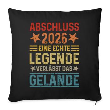 Conclusion 2026 A legend leaves the site - Sofa pillowcase 17,3'' x 17,3'' (45 x 45 cm) - black - Front
