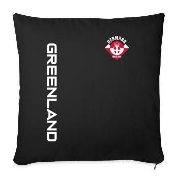 GREENLAND DENMARK | SINCE 1814 - Sofa pillowcase 17,3'' x 17,3'' (45 x 45 cm) - black - Front