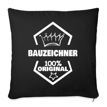 Dessinateur - Housse de coussin décorative 45 x 45 cm - noir - Devant