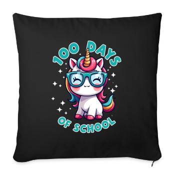 100th Day Of School 100 Day Of School Kids - Sofa pillowcase 17,3'' x 17,3'' (45 x 45 cm) - black - Front