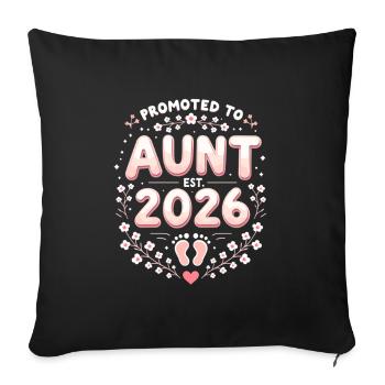 Tante 2026 Tante 2026 Promue Tante 2026 - Housse de coussin décorative 45 x 45 cm - noir - Devant
