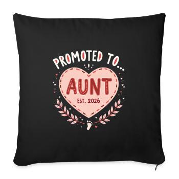 Tante 2026 Tante 2026 Promue Tante 2026 - Housse de coussin décorative 45 x 45 cm - noir - Devant