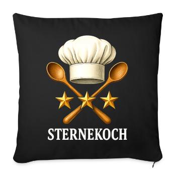 Star Chef Best Chef Gift Chef Costume Kitchen - Sofa pillowcase 17,3'' x 17,3'' (45 x 45 cm) - black - Front