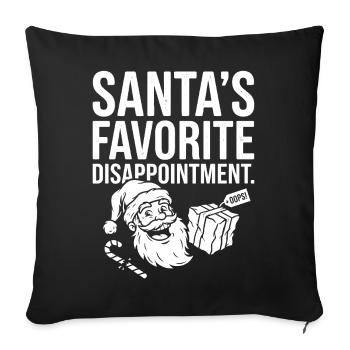 La déception préférée du Père Noël - Housse de coussin décorative 45 x 45 cm - noir - Devant
