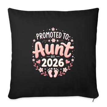 Tante 2026 Tante 2026 Promue Tante 2026 - Housse de coussin décorative 45 x 45 cm - noir - Devant