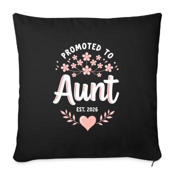 Tante 2026 Tante 2026 Promue Tante 2026 - Housse de coussin décorative 45 x 45 cm - noir - Devant