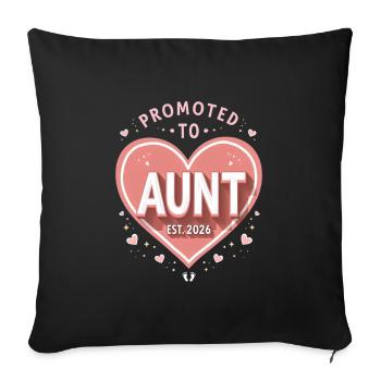 Tante 2026 Tante 2026 Promue Tante 2026 - Housse de coussin décorative 45 x 45 cm - noir - Devant