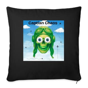 T-shirt Captain Chaos - Housse de coussin décorative 45 x 45 cm - noir - Devant