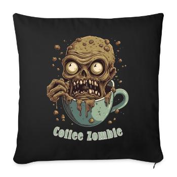 Coffee Monster - Caffeine Zombie - Morning Grouch - Sofa pillowcase 17,3'' x 17,3'' (45 x 45 cm) - black - Front