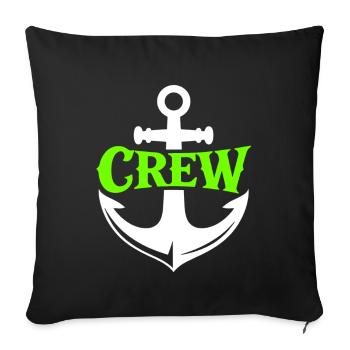 Neon Anchor Crew Motif - Sofa pillowcase 17,3'' x 17,3'' (45 x 45 cm) - black - Front