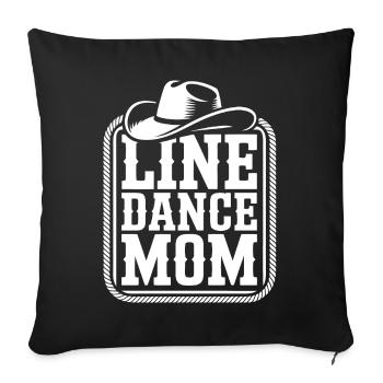 Line Dance Mom - Sofa pillowcase 17,3'' x 17,3'' (45 x 45 cm) - black - Front