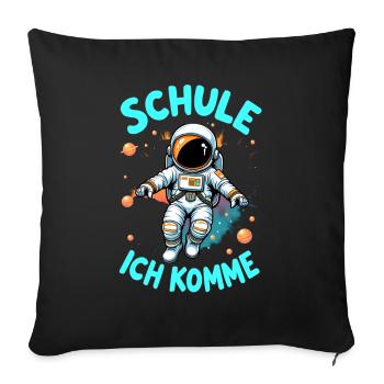 Schulkind 2026 Einschulung 2026 Schulanfang - Sofakissenbezug 45 x 45 cm - Schwarz - Vorne