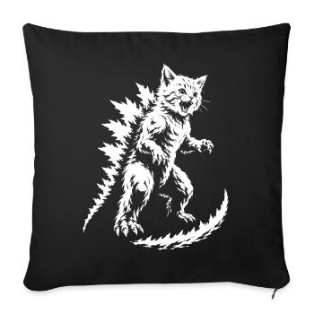 Spiky Fur Monster Silhouette - Sofa pillowcase 17,3'' x 17,3'' (45 x 45 cm) - black - Front