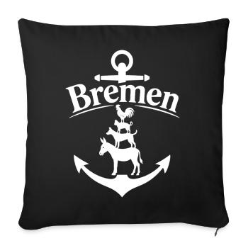 Bremen - Sofakissenbezug 45 x 45 cm - Schwarz - Vorne