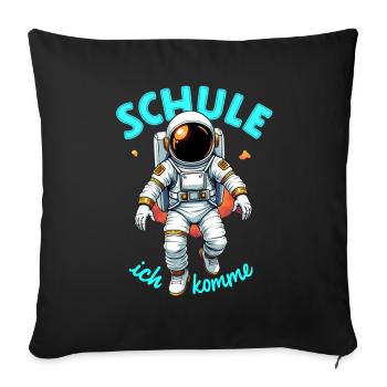 Schulkind 2026 Einschulung 2026 Schulanfang - Sofakissenbezug 45 x 45 cm - Schwarz - Vorne