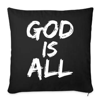 Dieu est tout - Housse de coussin décorative 45 x 45 cm - noir - Devant
