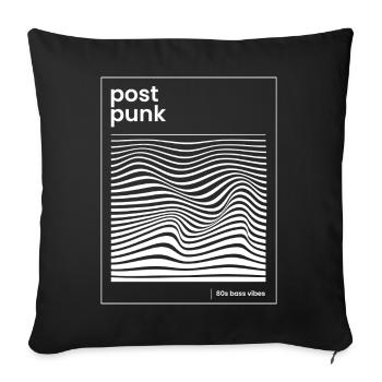Post-Punk-Wave-Muster-Poster - Sofakissenbezug 45 x 45 cm - Schwarz - Vorne