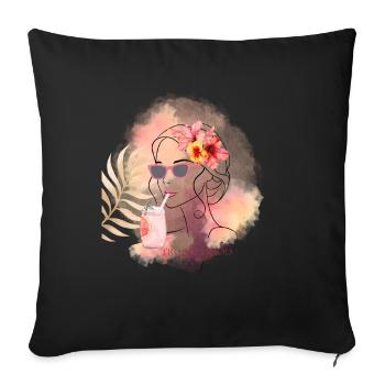 Tropic Mood Summer Design - Sofakissenbezug 45 x 45 cm - Schwarz - Vorne