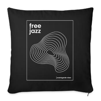 Free Jazz Echoes Poster design - Sofa pillowcase 17,3'' x 17,3'' (45 x 45 cm) - black - Front