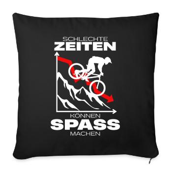 Fahrradhelden gegen schlechte Zeiten - Sofakissenbezug 45 x 45 cm - Schwarz - Vorne