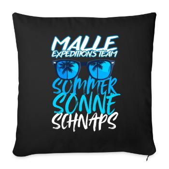 Malle Expeditions Team: Summer Sun Schnapps - Sofa pillowcase 17,3'' x 17,3'' (45 x 45 cm) - black - Front