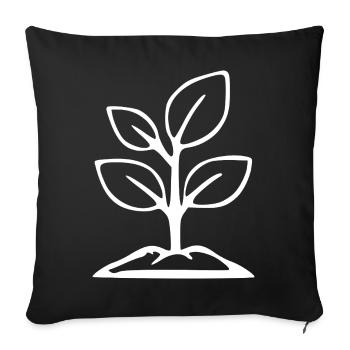 Garden Plant Gardener Gift - Sofa pillowcase 17,3'' x 17,3'' (45 x 45 cm) - black - Front