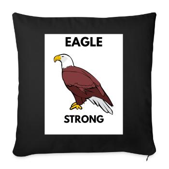 Eagle Strong Grafikthema - Sofakissenbezug 45 x 45 cm - Schwarz - Vorne