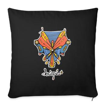 Cosmic Adventurer - Sofa pillowcase 17,3'' x 17,3'' (45 x 45 cm) - black - Front