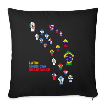 Mosaik des lateinamerikanischen Widerstands - Sofakissenbezug 45 x 45 cm - Schwarz - Vorne