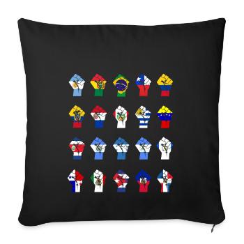 Lateinamerikanischer Widerstand - Sofakissenbezug 45 x 45 cm - Schwarz - Vorne