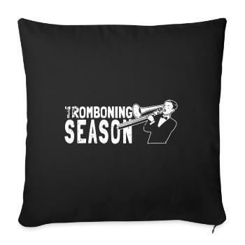 Trombone - Sofa pillowcase 17,3'' x 17,3'' (45 x 45 cm) - black - Front