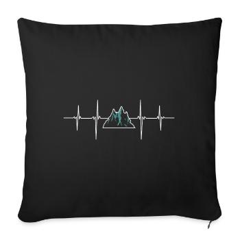 Hiking gift mountaineering trekking hiker - Sofa pillowcase 17,3'' x 17,3'' (45 x 45 cm) - black - Front