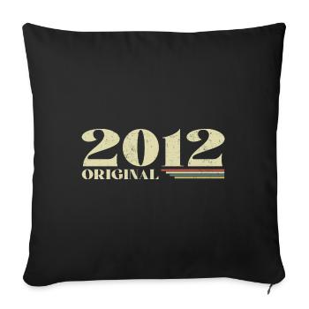 Original 2012 Vintage 2012 Retro Birthday 2012 - Sofa pillowcase 17,3'' x 17,3'' (45 x 45 cm) - black - Front