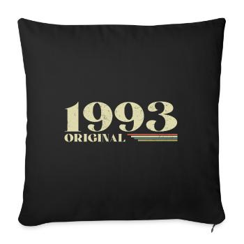 Original 1993 Vintage 1993 anniversaire 1993 rétro - Housse de coussin décorative 45 x 45 cm - noir - Devant