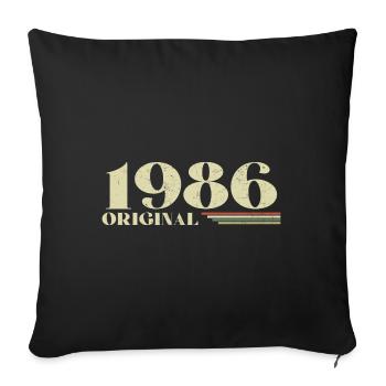 Original 1986 Vintage 1986 Retro Birthday 1986 - Sofa pillowcase 17,3'' x 17,3'' (45 x 45 cm) - black - Front