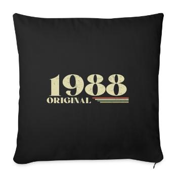 Original 1988 Vintage 1988 Retro Birthday 1988 - Sofa pillowcase 17,3'' x 17,3'' (45 x 45 cm) - black - Front