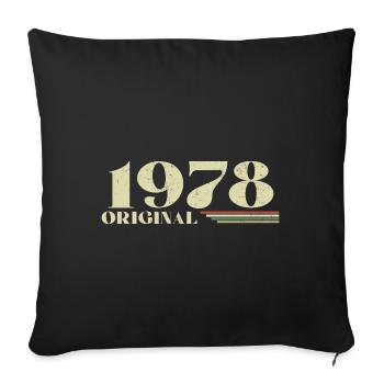 Original 1978 Vintage 1978 Retro Birthday 1978 - Sofa pillowcase 17,3'' x 17,3'' (45 x 45 cm) - black - Front