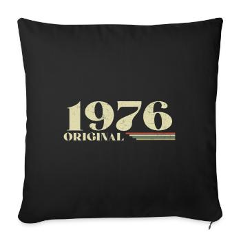 Original 1976 Jahrgang 1976 Geburtstag 1976 Retro - Sofakissenbezug 45 x 45 cm - Schwarz - Vorne