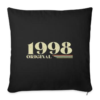 Original 1998 Vintage 1998 Retro Birthday 1998 - Sofa pillowcase 17,3'' x 17,3'' (45 x 45 cm) - black - Front